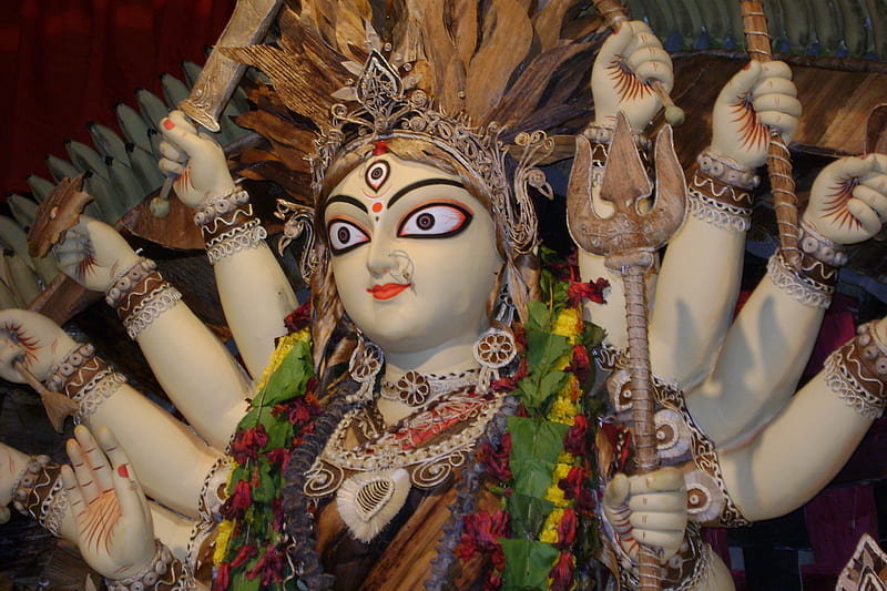 Goddess Durga, durga, goddess, hindu goddess, HD wallpaper
