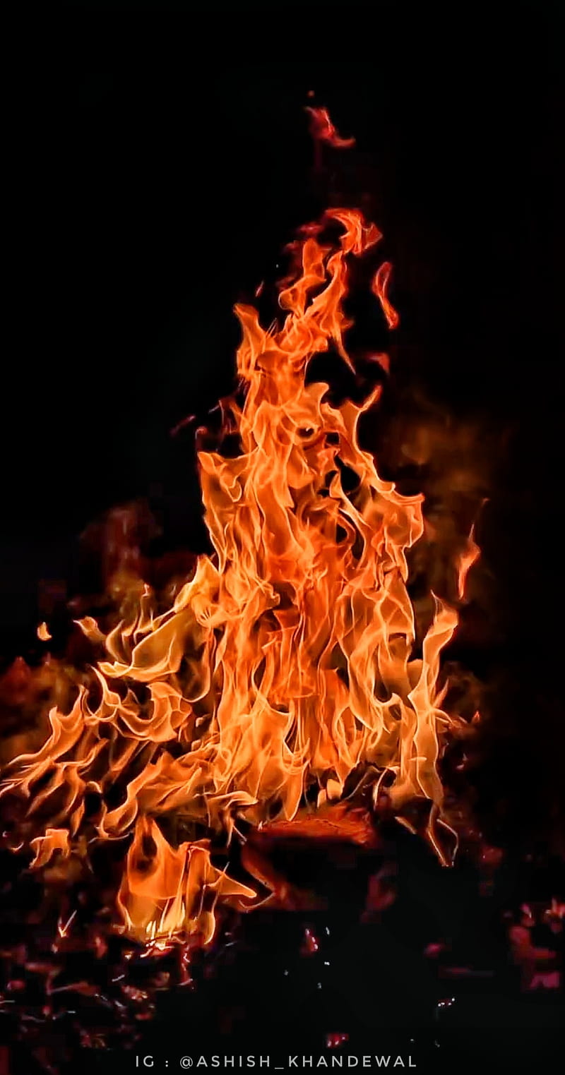 Burning fire burn blue iphone android ios red HD phone wallpaper   Peakpx