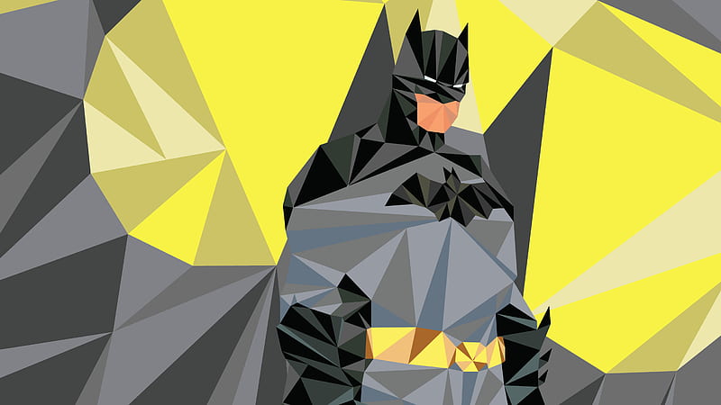 Batman Low Poly Art, batman, artist, artwork, digital-art, superheroes, behance, HD wallpaper