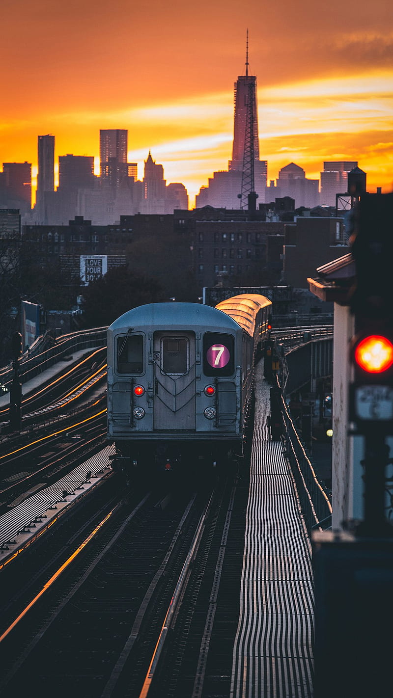 train, old, subway, train sunset, HD phone wallpaper