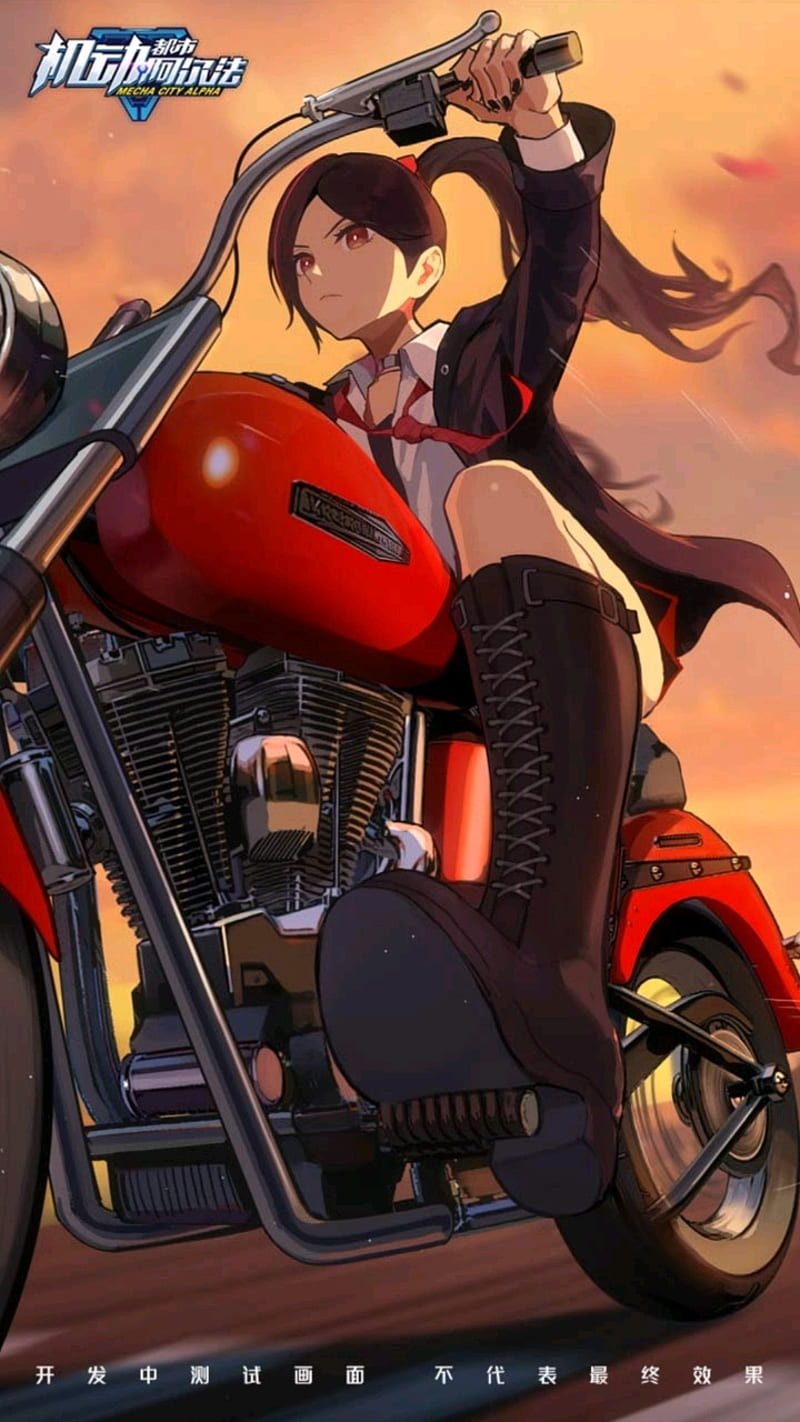 Girl Bike smc, anime, mecha, HD phone wallpaper | Peakpx