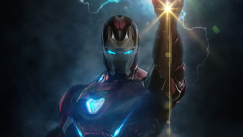 Iron Man Infinity Gauntlet, iron-man, superheroes, artwork, artist, behance, HD wallpaper