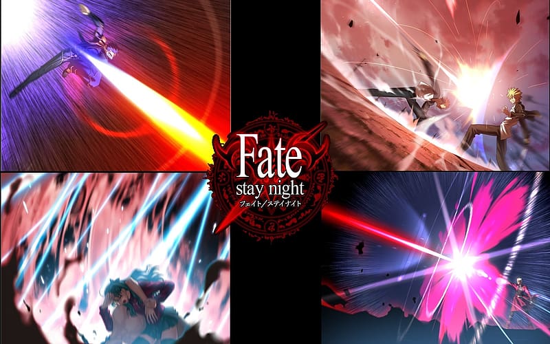 Anime, Fate/stay Night, Shirou Emiya, Archer (Fate/stay Night), Rin Tohsaka, Lancer (Fate/stay Night), Gilgamesh (Fate Series), Fate Series, HD wallpaper