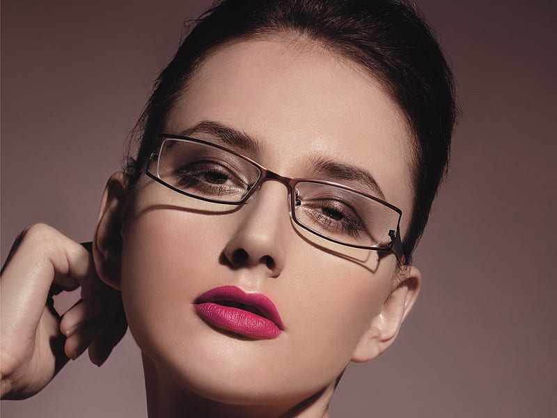 Charming beauty model glasses advertising 08, HD wallpaper