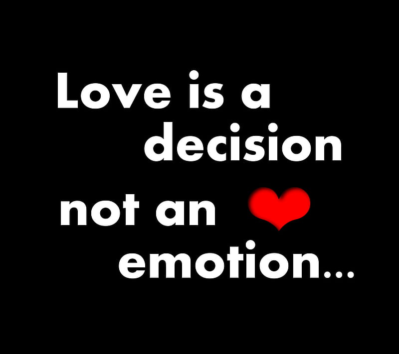 Love is a Decision, sayings, HD wallpaper