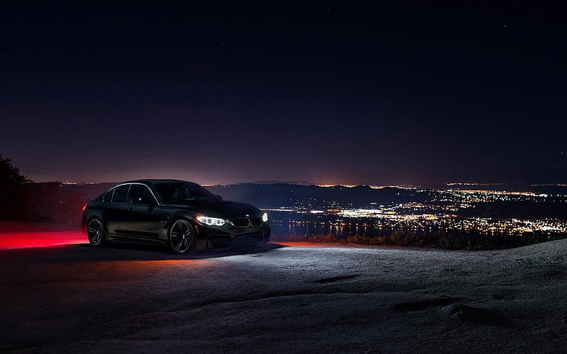 BMW M3, nightcapes, 2017 cars, F80, tuning, black M3, german cars, BMW, HD wallpaper