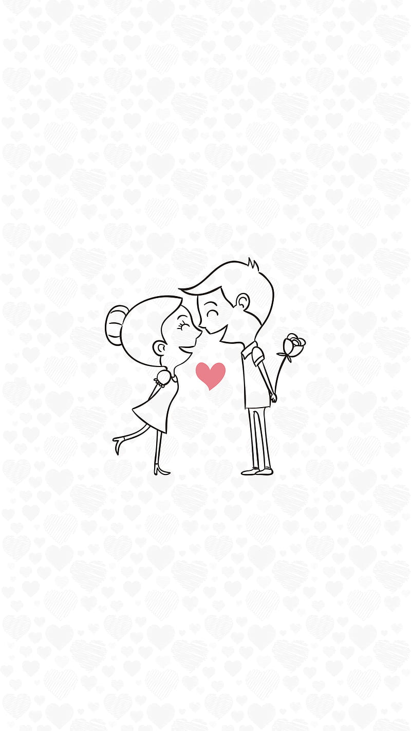 Hand drawn couples in, #Loveit, #cute, #famous, #friendly, #friendship  #quote, HD phone wallpaper | Peakpx