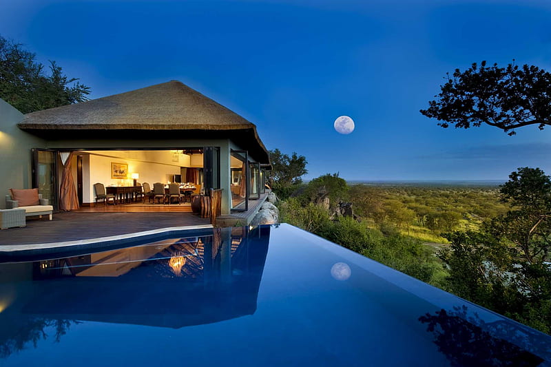 Tanzania, hotel, holiday, lodge, game, pool, africa, serengeti, luxury, HD wallpaper