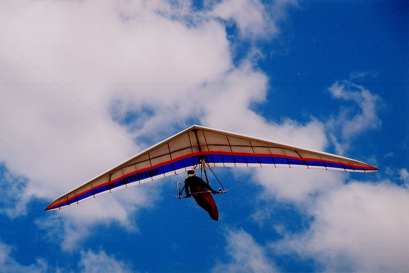 Hanging Around, skill, kite, sky, hang gliding, HD wallpaper