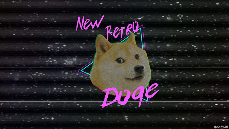 Dog, Artistic, Meme, Retro Wave, Doge, HD wallpaper