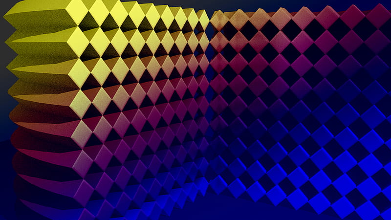3D Rhombus Gradient, HD wallpaper