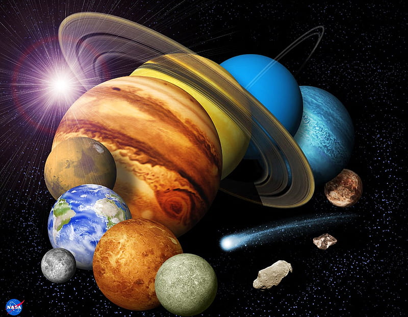 Wallpaper Balls, Planets, The planet, Our Planet, Our Happy Family for  mobile and desktop, section рендеринг, resolution 2560x1440 - download