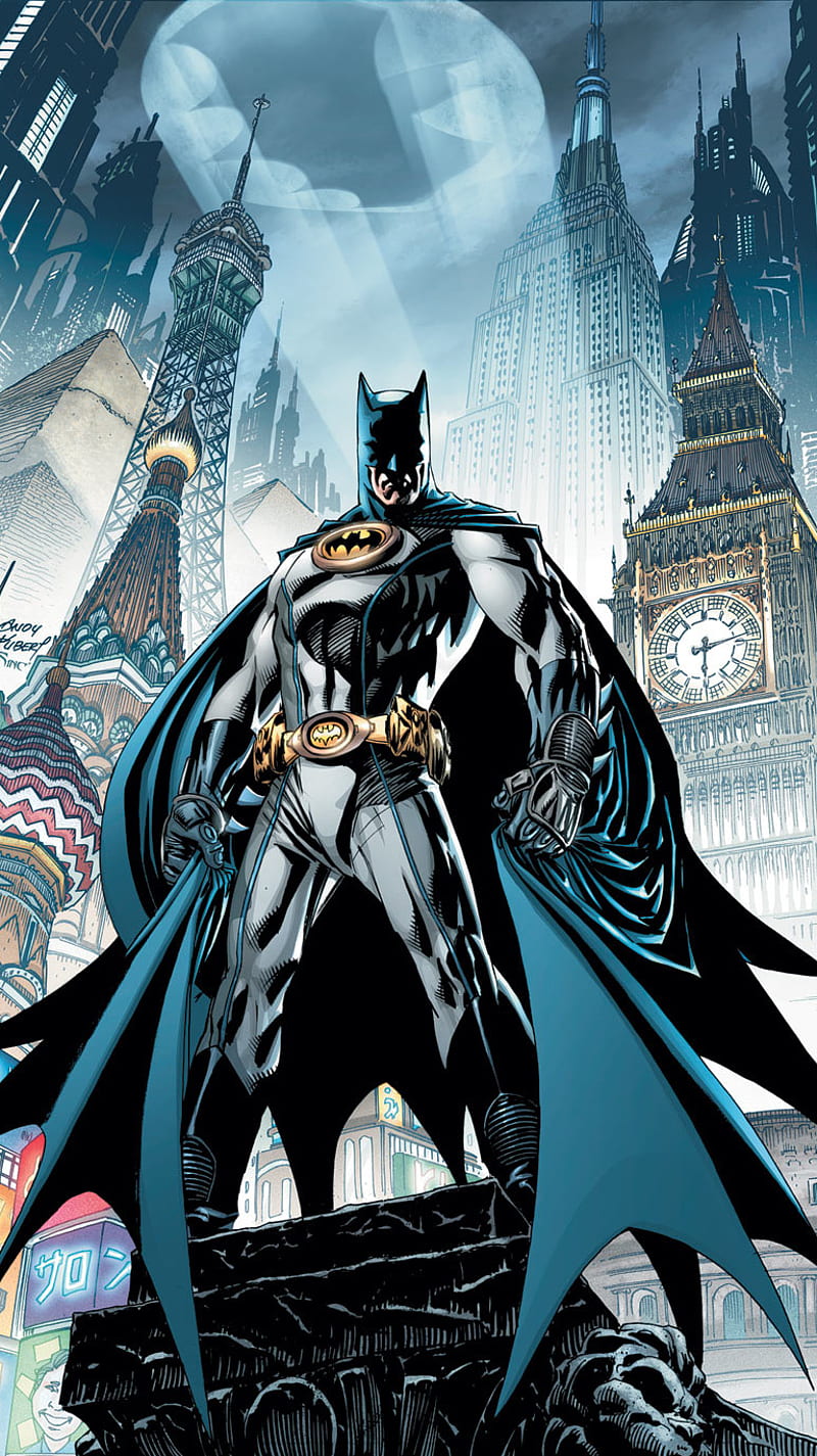 Batman, comics, dark knight, dc, hero, justice league, superman, HD phone wallpaper