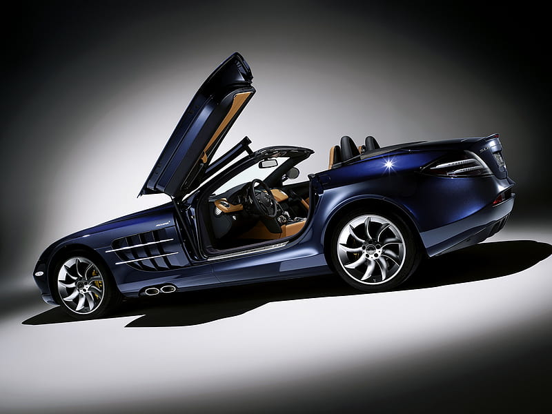 2008 Mercedes-Benz McLaren SLR Roadster, Convertible, Supercharged, V8, car, HD wallpaper