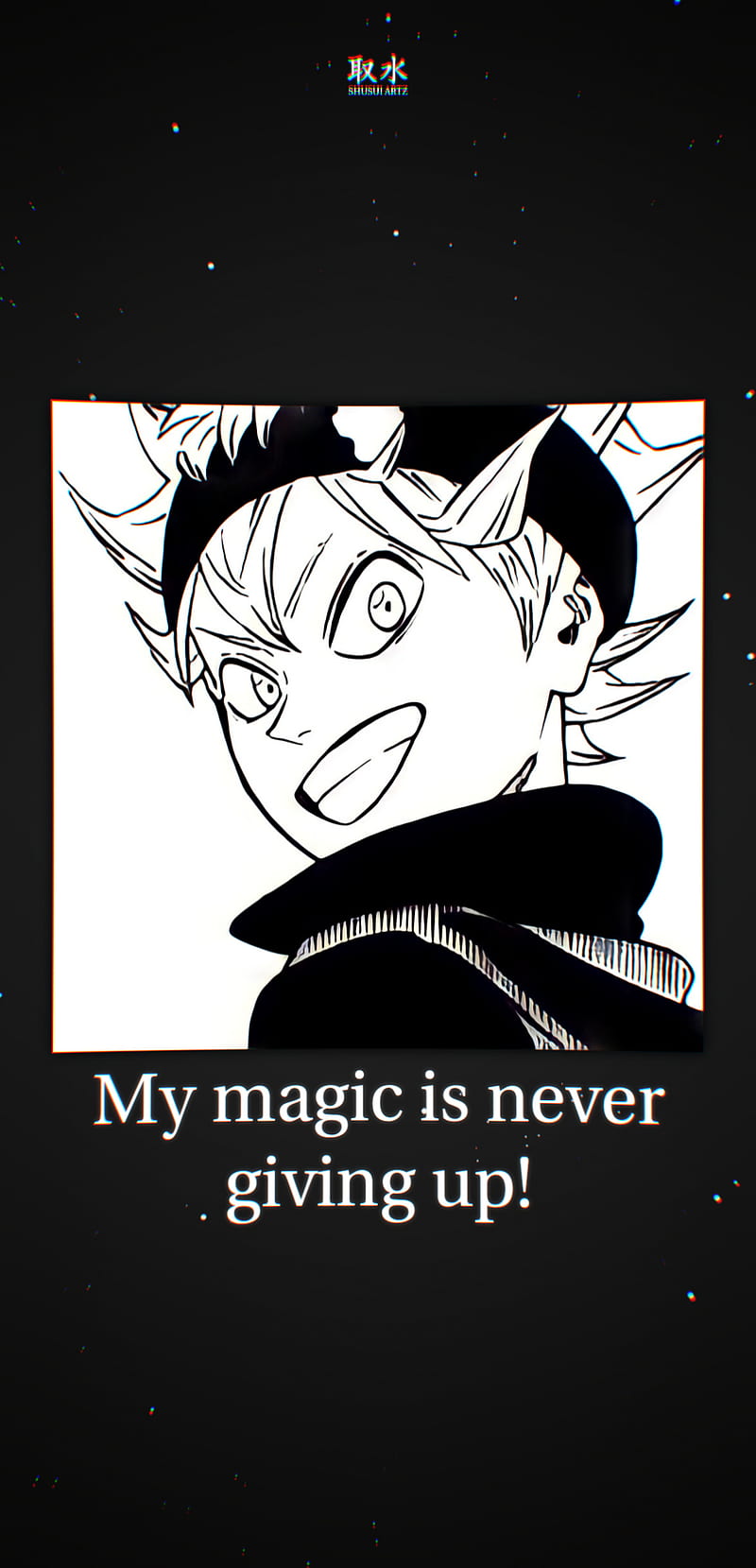 Download Asta Black Clover 4k Dark Anime Quote Poster Wallpaper