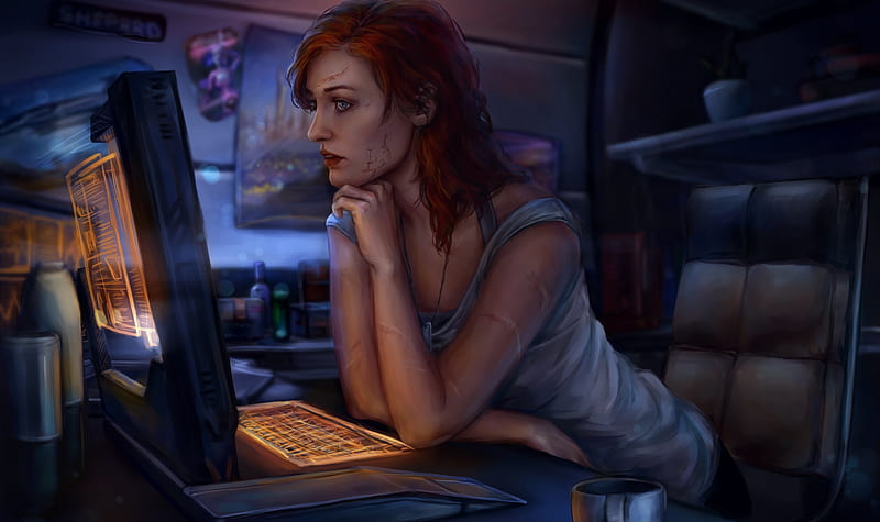 Mass Effect Commander Shepard, mass-effect, commander-shephard, games, artist, artwork, digital-art, scifi, HD wallpaper