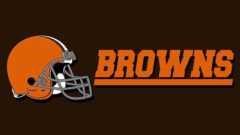 Cleveland Browns logo, NFL, brown orange abstraction, material