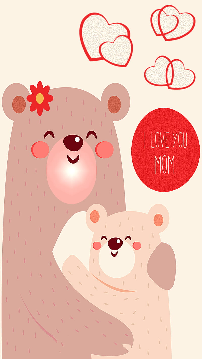 Parental love, bear, cute, daughter, heart, mom, mother, parents ...