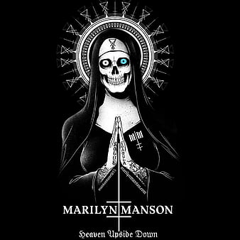 Marilyn Manson, cross, music, logo, desenho, other, HD phone wallpaper ...