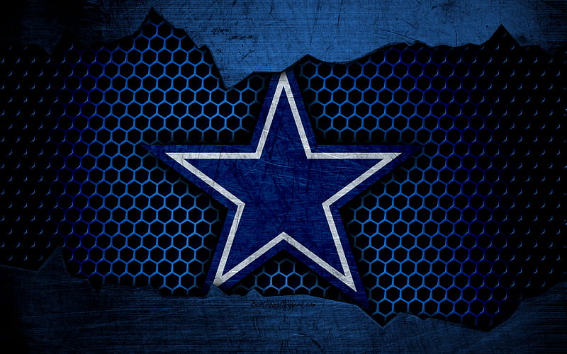 Dallas Cowboys logo, NFL, american football, NFC, USA, grunge, metal texture, East Division, HD wallpaper