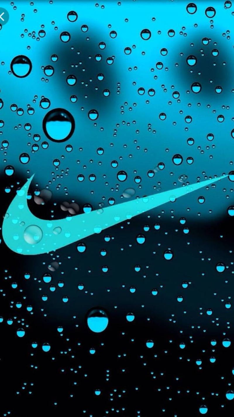 Nike aqua blck, drops, water, HD phone wallpaper