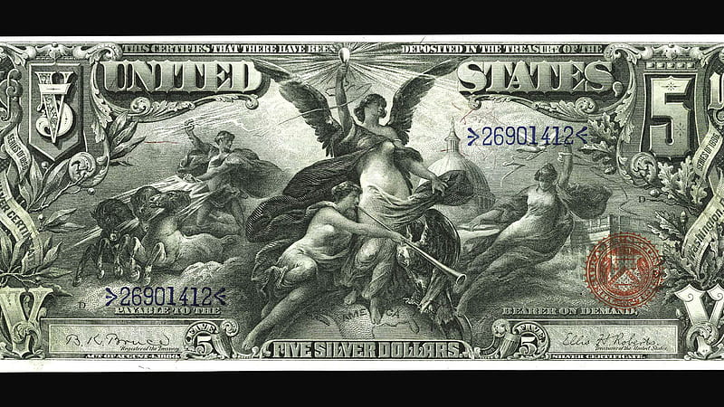 Silver Certificate Dollar Money, HD wallpaper