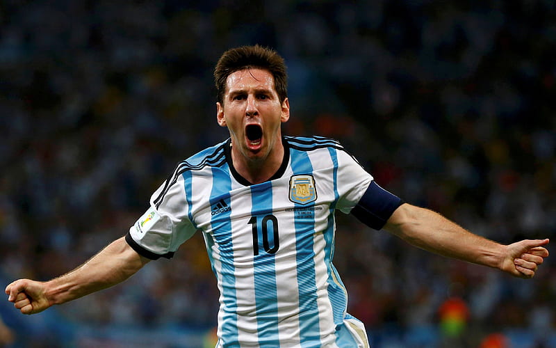 Lionel Messi, Argentina, goal, football zvzeda, national team, Argentine footballer, face, portrait, HD wallpaper