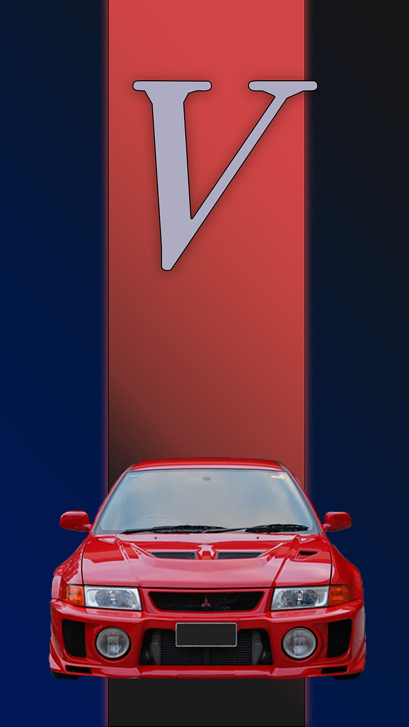 Evolution V, car, cool, evo, evolution, evolution 5, mitsubishi, race, racecar, red car, HD phone wallpaper