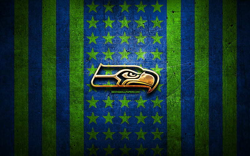 seahawks logo green background