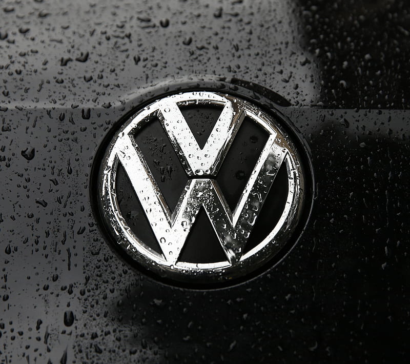 VW Logo, bora, golf, jetta, logo, rain, shine, volkswagen, vw, HD wallpaper