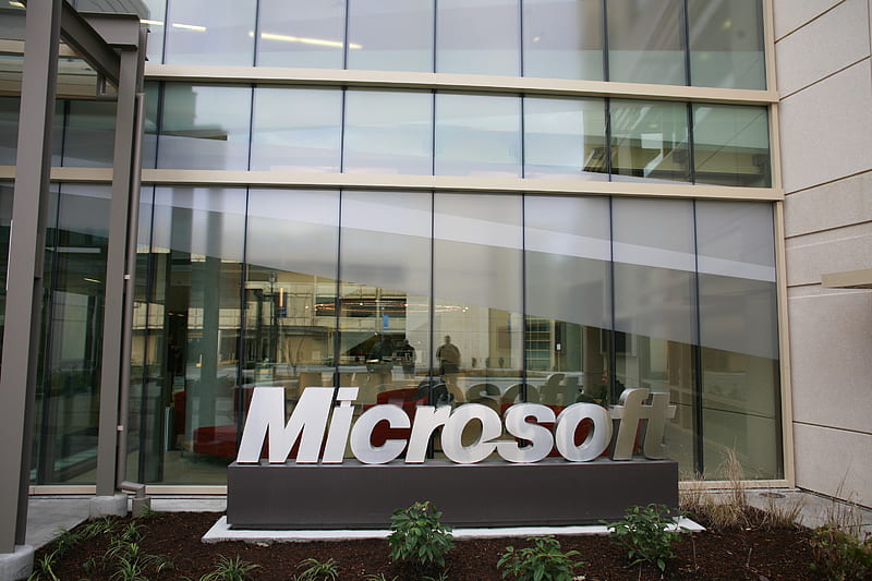 Microsoft Corporate offices, windows, people, technology, business, other, HD wallpaper