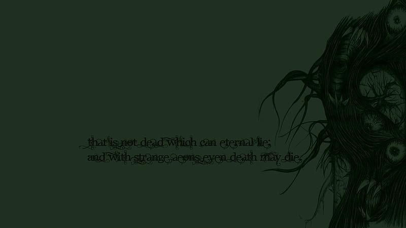 Gothic, Dark, Creature, Quote, Monster, H P Lovecraft, HD wallpaper