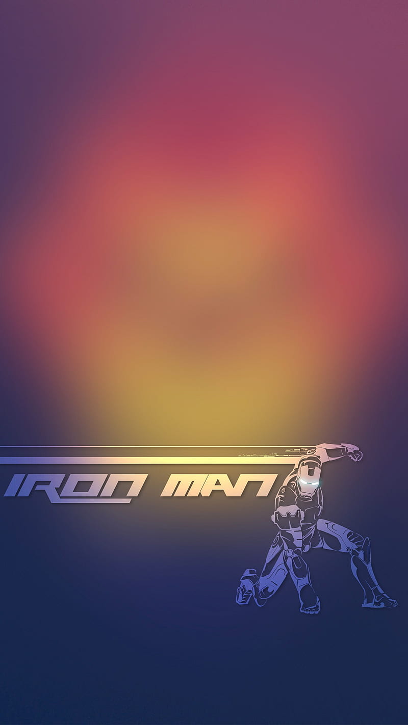 Iron Man, gradient, superhero, HD phone wallpaper