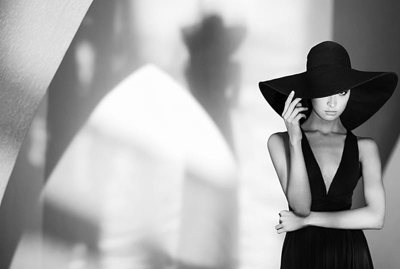 Hat, dress, model, woman, HD wallpaper | Peakpx