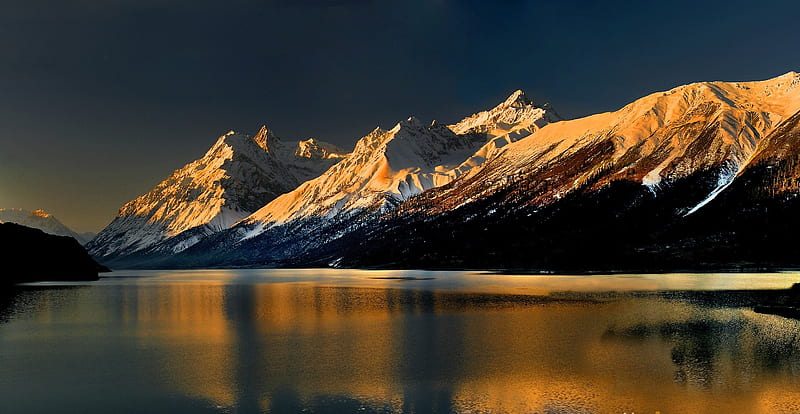 Tibet, bronze, Tibetan plateau, snow, mountains, HD wallpaper