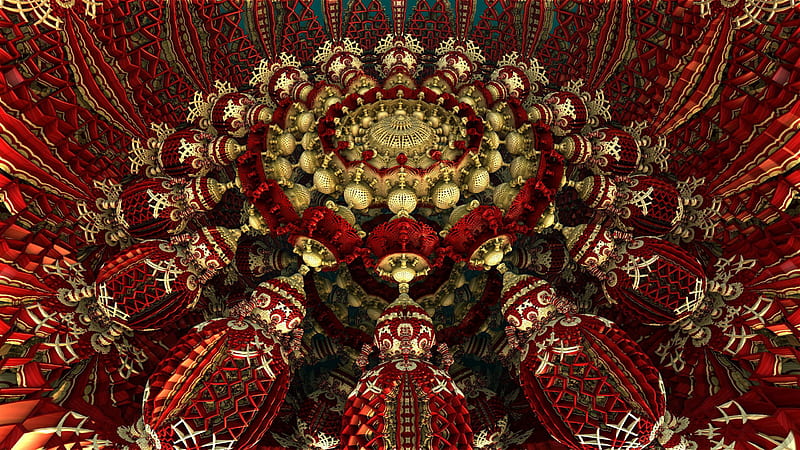 Red Rotation Fractal Immersion Trippy Trippy, HD wallpaper