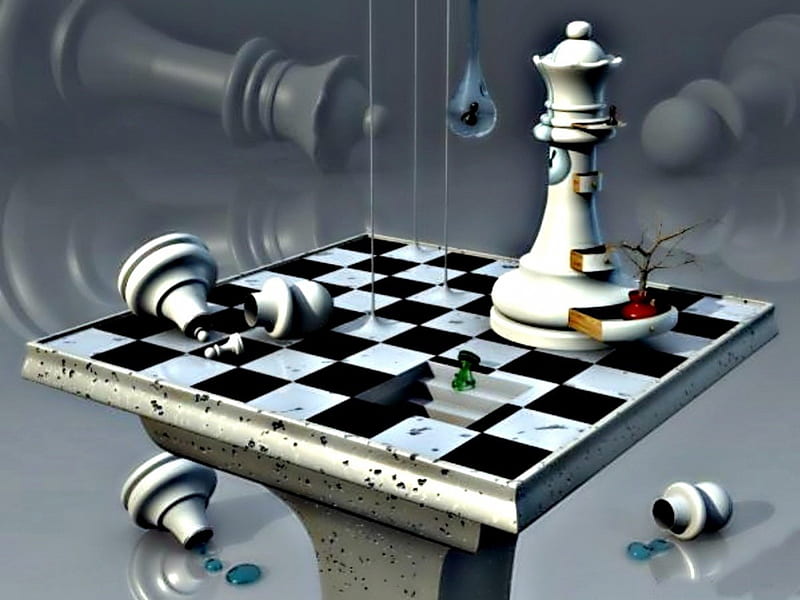 Chess 3D Glass Pieces HD Wallpaper - Stylish HD Wallpapers…