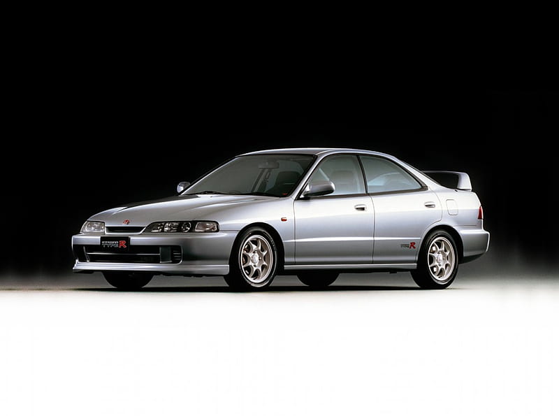 honda integra type r, integra, gris, honda, japanese, HD wallpaper