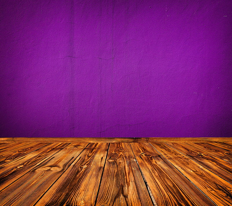 Violet Wall, floor, hardwood, purple, room, HD wallpaper