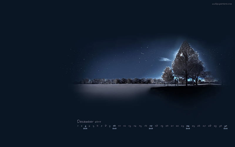 Couple-December 2011-Calendar, HD wallpaper