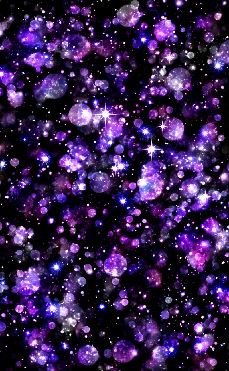 Samsung Galaxy S9, sparkles, universe, purple, star, HD phone wallpaper