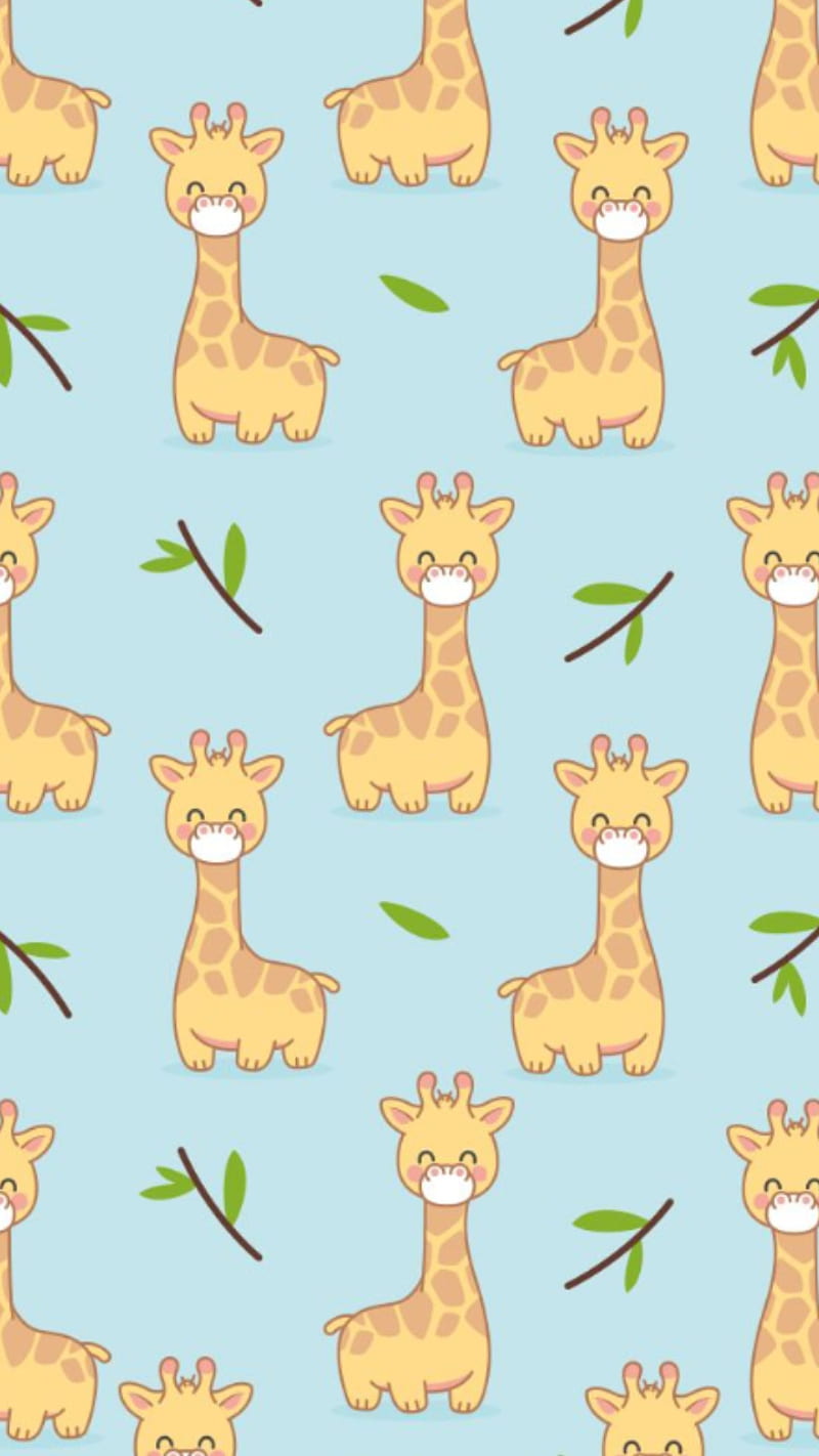 Giraffe, animal, animals, cute animal, cute animals, cute giraffe, giraffe pattern, pattern, patterns, HD phone wallpaper