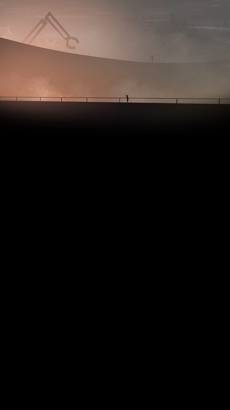 Dark Line , sunset, amoled, mystery, limbo, inside, grainy, artwork, halfscreen, amazing, HD phone wallpaper