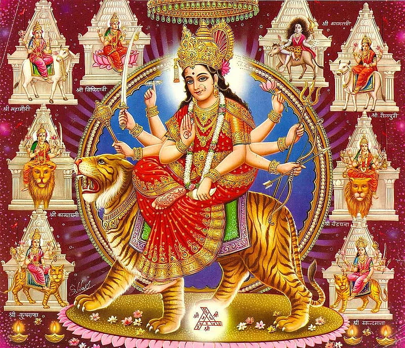 Jai Mata Di MAA Durga Beautiful Navratri & Durga Ashtami Puja . Happy navratri , Navratri , Durga, HD wallpaper