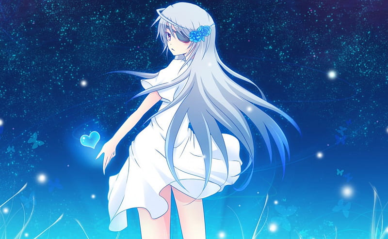 Anime fly sky light dress long hair original sun girl beauty wallpaper,  3200x1800, 815915, anime fly 