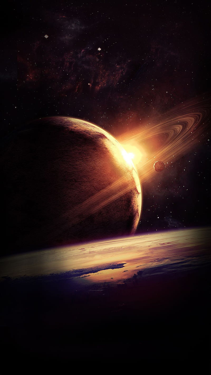 The final frontier, sun black hole, univers earth, HD phone wallpaper