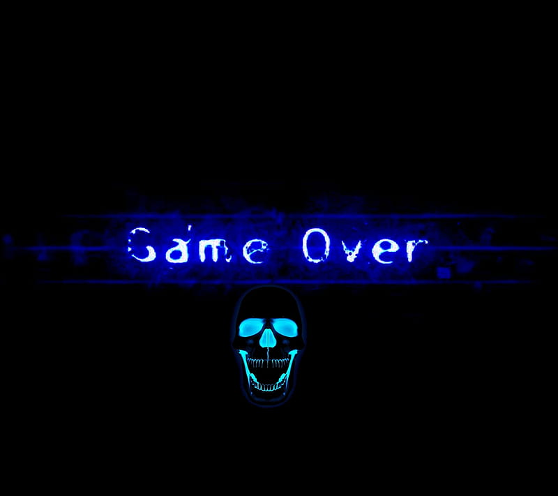 game over, cool, end, finished, game, neon, new, over, quote, saying, sign, HD wallpaper