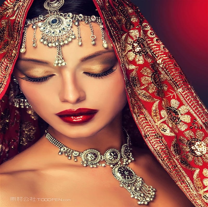 ღ, Bride, Jewelry, Makeup, Indian, HD wallpaper | Peakpx