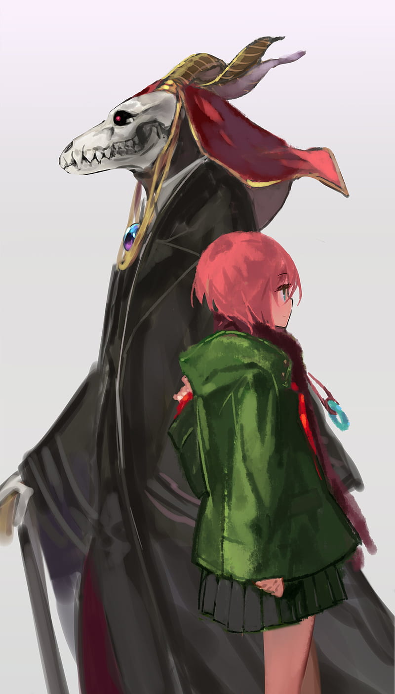 Wallpaper mahoutsukai no yome, chise hatori, couple, anime desktop