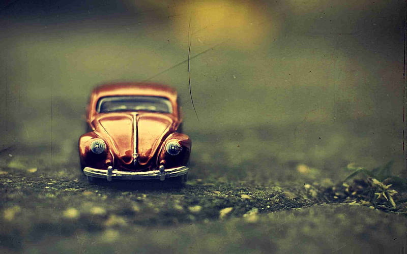 volkswagen beetle toy-LOMO style graphy third series, HD wallpaper